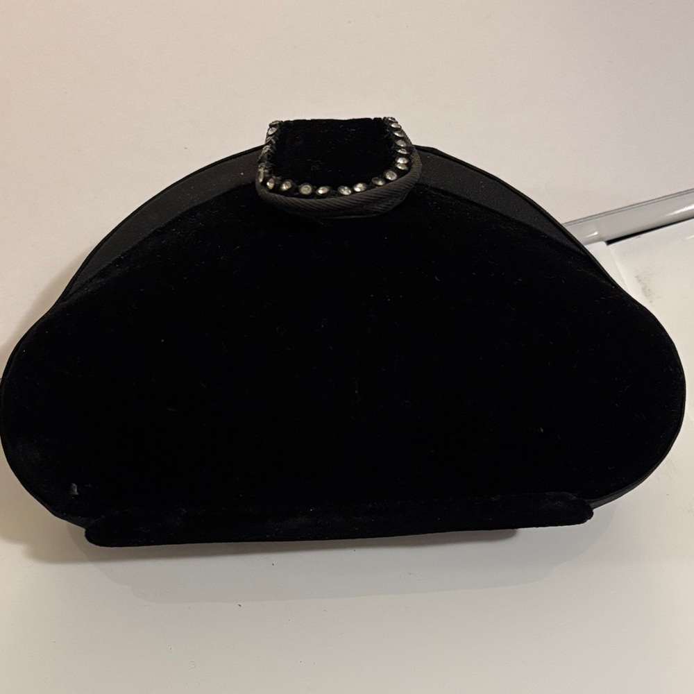 Elegant Black Velvet Clutch